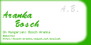 aranka bosch business card